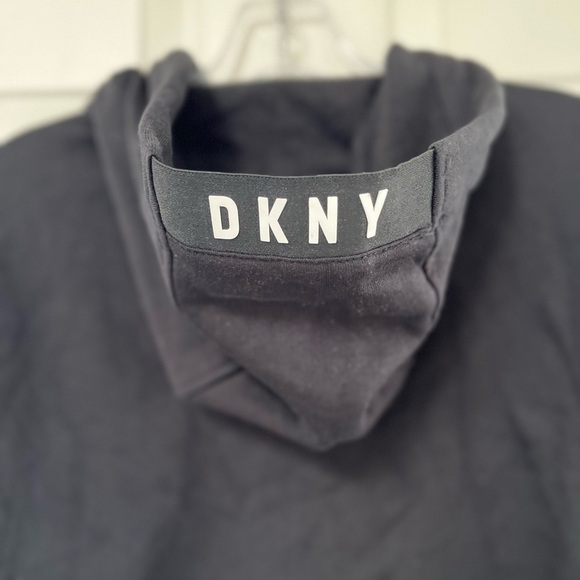 NWT DKNY Full Zip Hoodie with Pockets M Black - Picture 6 of 11